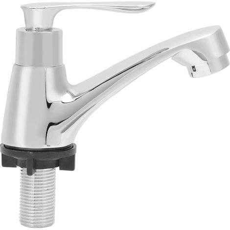 Robinet de Lavabo Cuisine Salle de Bain en Alliage de Zinc à Une Seule Poignée G1/2 Pouce (1/5)