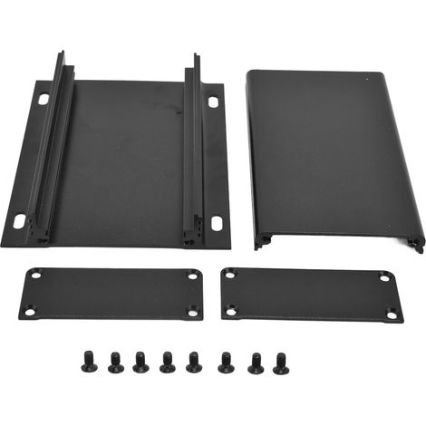 Boîtier électrique en alliage d'aluminium, boîtier de projet, boîtier fendu, plaque noire mate 25x84x110mm (1/5)