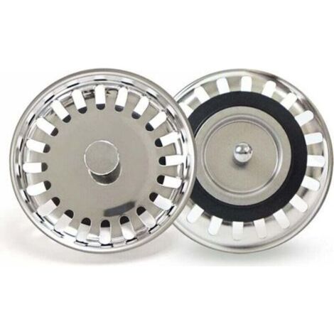 Bouchon d'Évier Cuisine en Acier Inoxydable, Filtre Universel pour Lavabo de Salle de Bain (79mm) (1/4)