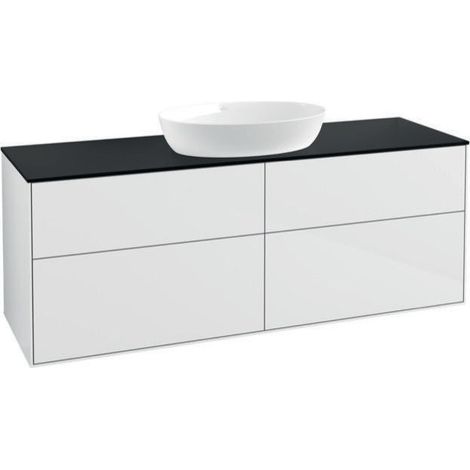 V&B Waschtischunterschrank FINION 1600x603x501mm AP Gl bl ma gls wh lacq. (1/4)