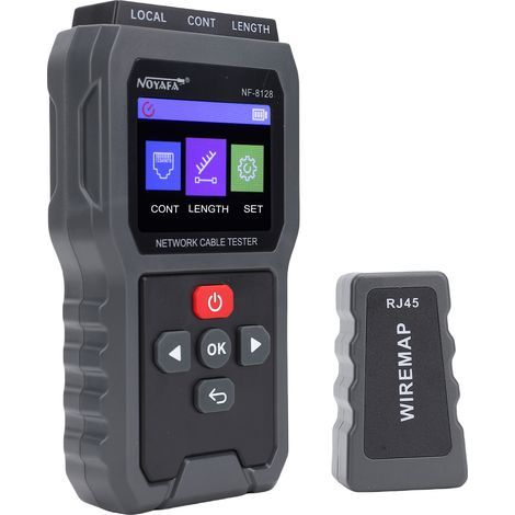 Ej.Life Testeur de Tension et de Courant PoE avec Testeur de Câble LCD avec Fonction POE, Testeur de Câble Réseau Testeur de Réseau Portable pour Vérifier L'état du Réseau Cat5/Cat6 (1/5)