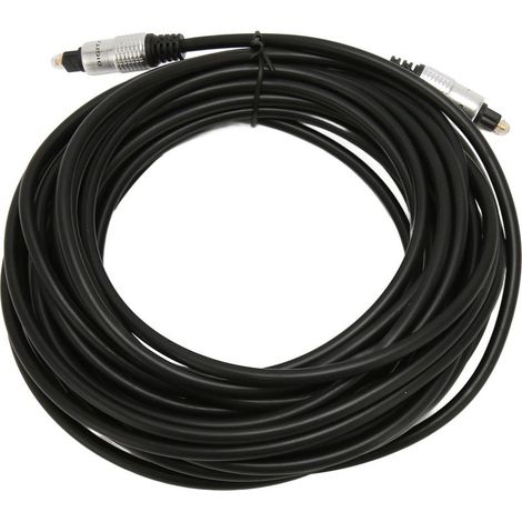 Câble Optique Audio Doré 5m - Connecteur plaqué or, Son Numérique Clair, Boîtier Alliage d'Aluminium, 16.4 pieds (1/5)