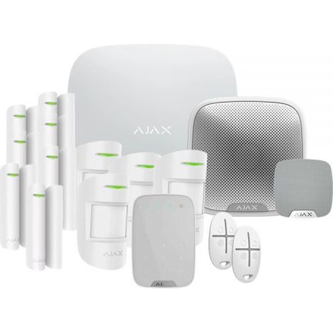 Ajax Kit antifurto wireless bianco HUB2 GSM(4G) + 4 SENSORI + 7 CONTATTI + SIRENE - 51174