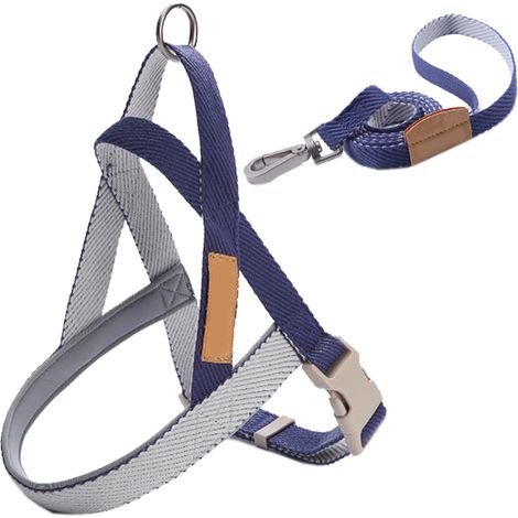1 Laisse pour chien, sangle polyester sergé haute densité, poignée ergonomique, crochet pivotant 360°, ajustable, pour chiens de taille moyenne (1/5)