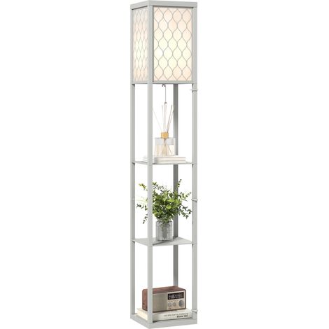 Three-Shelf Standing Lamp - Grey/White (1/5)