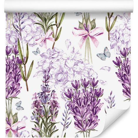 Carta da parati color lavanda per soggiorno e camera da letto, 50x1000 cm (1/5)