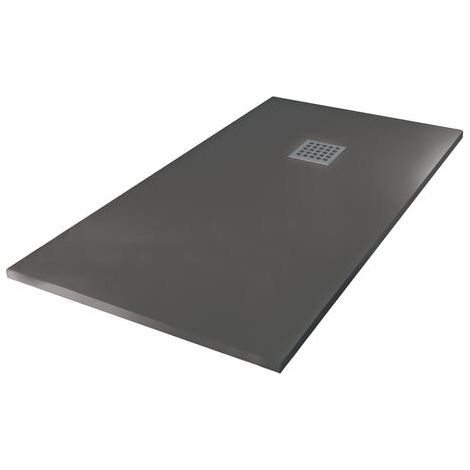Receveur de douche résine de synthèse Mina gris anthracite 80x180 (1/2)
