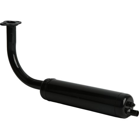 Pot d'échappement 40 mm pour motos de 49 à 80 cm³, finition anodisée, compatible avec vélos électriques et motos de 26 et 28 pouces, noir. (1/5)