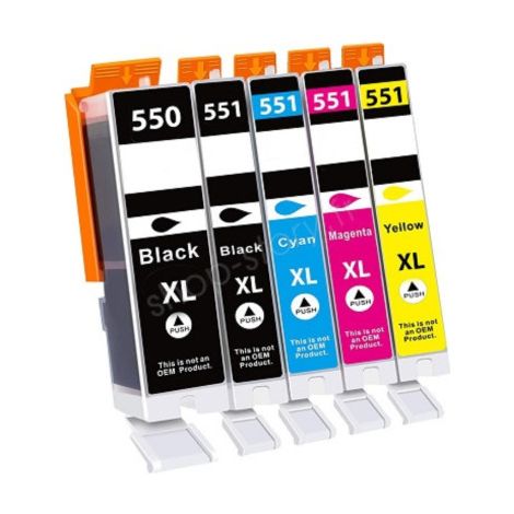 Pack de Cartouches 550/551 XL Compatibles pour Imprimante CANON 550/551 XL