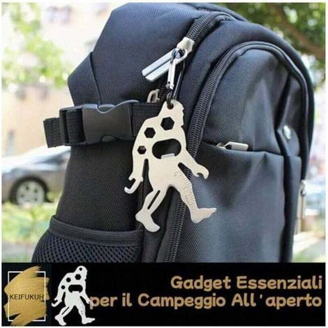 Vatertagsgeschenk, Multifunktionswerkzeug – 11-in-1 Campingzubehör, Silber, 1 Stück (1/4)