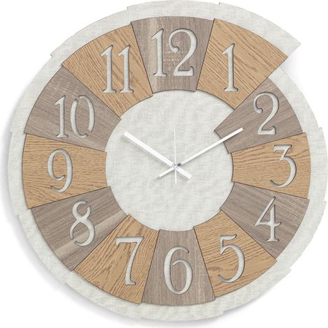 Orologio rotondo da parete legno laminato D30 cm TRS - SPICCHIO