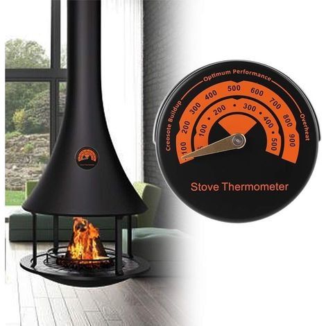 Thermomètre magnétique pour poêle Ventilateur de cheminée Thermomètre de cheminée Indicateur de température de ventilateur de cheminée (1/5)