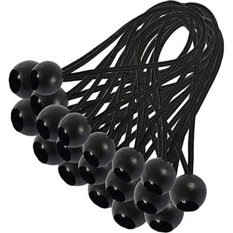 Tendeur Élastique - Non spécifié - 30 Pcs - Noir - Résistant aux intempéries - Réutilisable (1/4)