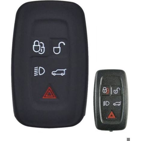 Coque de clé télécommande à 5 bouton Pour Land Rover Discovery 4 2009 2010 2011 2012 Range Rover Sport 2009 2010 2011 2012 NOIR (1/5)