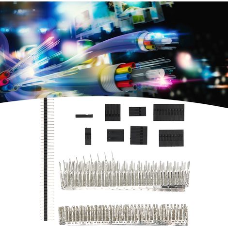 Kit de 1450 connecteurs électroniques mâles et femelles de 2,54 mm pour circuits imprimés, accessoires industriels (1/5)