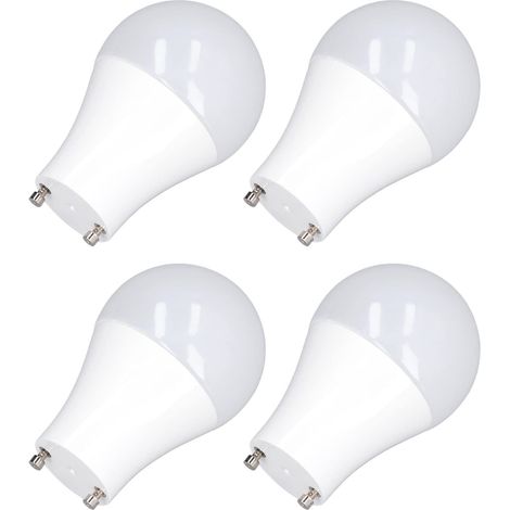 4 Stück GU24 A19 Hochleistungs-LED-Lampen (900 lm, energiesparend), ABS+PC, 120 V, für Schlafzimmer und Büro (1/5)