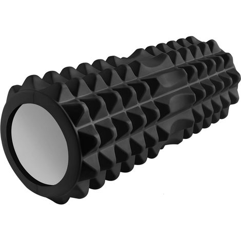 Rouleau de massage en mousse pour exercices de CrossFit, yoga et Pilates - Noir 1843, Couleur : Noir (1/3)