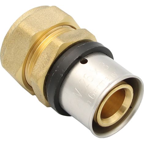 Pipetec Pressfitting Übergang Verbundrohr 26x3 auf 22mm Kupferrohr TH (1/5)