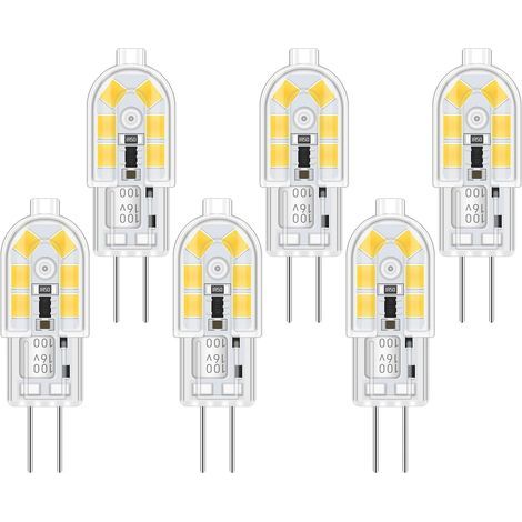 Lot de 6 Ampoule G4 LED 2W 12V Blanc Froid 200lm Non Dimmable pour Hotte Camping-car Lustre (1/5)
