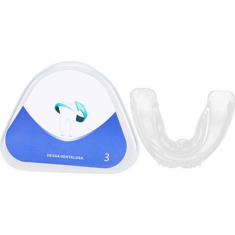 Gouttière dentaire transparente de phase 3 en silicone pour alignement dentaire, correcteur orthodontique légèrement rigide
