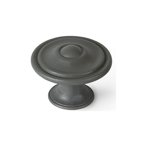 Bouton en zamak finition gris cendré, dimensions: 35x35x26mm, Ø: 35mm - talla