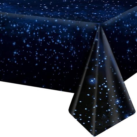 Nappe Espace Bleu 137x274 cm Ciel étoilé pour Fêtes & Anniversaires