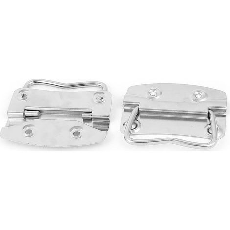 Poignée métallique pour coffre, tiroir, armoire, boîte à outils, couleur argent