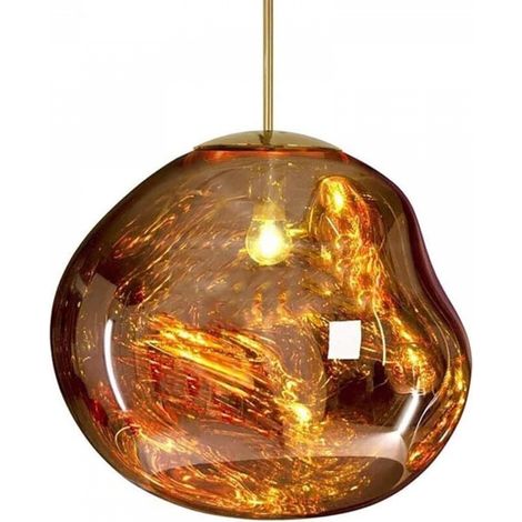 Ineasicer Lampe à suspension Lustres modernes Melt Lampes à suspension Verre Lampes Suspendues pour Bar, Cuisine, Salon-φ20cm[Classe énergétique A++] (1/5)