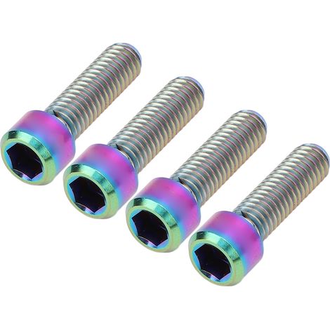Lot de 4 vis de fixation M6x20 mm pour freins à disque, en alliage de titane, pour système de freinage de VTT (couleurs variées). (1/5)