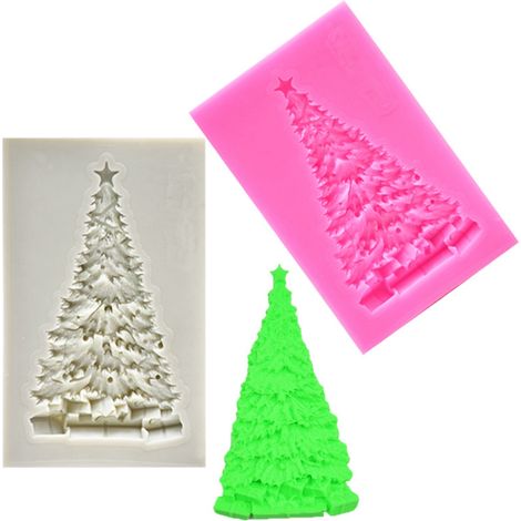 Weihnachtliche Silikon-Backform zum Selbermachen, mehrfache dekorative Kuchen-, Fondant- und Schokoladenform (15) (1/5)