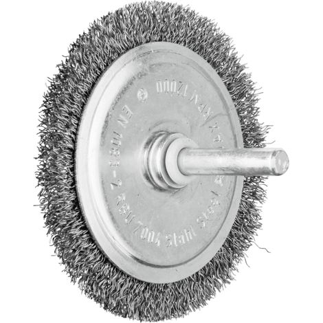 PFERD TOOLS Rundbürste ungezopft RBU Ø70x4 mm Schaft-Ø6 mm Stahl-Draht-Ø0,20 10 Stk