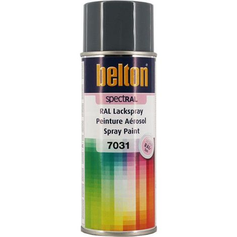 Bombe de peinture - BELTON - RAL 7031 GRIS-BLEU - 400 ml - Résistante aux intempéries - Sèche rapidement (1/2)