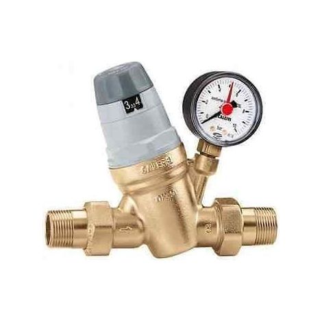 Caleffi – Réducteur de pression amovible 1" – Cartouche monobloc – Corps en alliage antidézincification – Pression aval 1 à 6 bar – Norme EN 1567