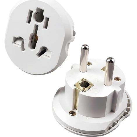 2 Pièces Adaptateur Prise Anglaise vers France Adaptateur Prise Universelle  Convertidor de Enchufe EU,para UK China USA Convertit Les Prises Anglaises Américaines Australiennes vers Prise Française (1/5)