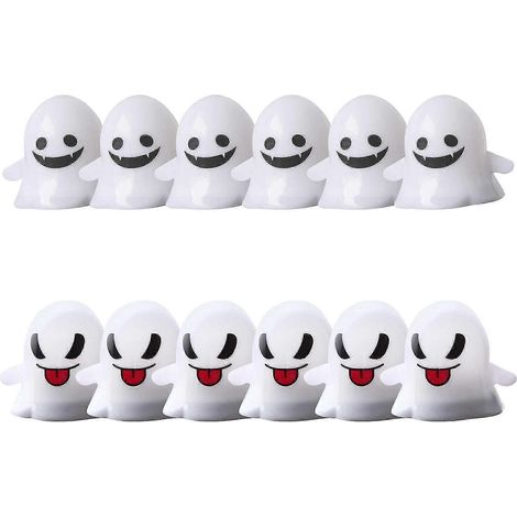 Décorations saisonnières et de fêtes, bougies LED, accessoires d'aménagement de salle, veilleuses, décorations d'Halloween, lumières fantômes Q (1/5)