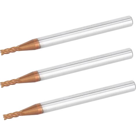 Lot de 3 fraises CNC en carbure pour la coupe de l'acier au tungstène, fournitures pour le travail des métaux, 2 x 50 x 4T (1/5)