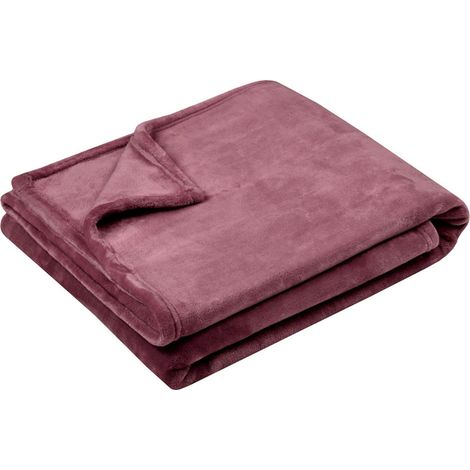 Plaid polaire doudou marsala 130 × 160 cm (1/2)
