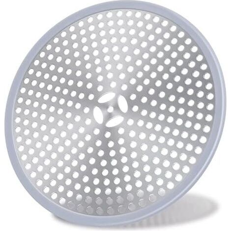 BUNTHAUS 1 pcs , Drain de Douche, Filtre de Cheveux, Filtre pour bonde de Douche, Grille Douche Anti Cheveux, Couverture de Drain Filtre à Évier, AttrapeCheveux Douche Drain Acier Inoxydable Argent e (1/5)