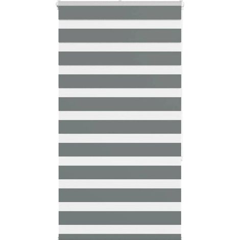 Doppelrollo Dunkelgrau 85x150 cm Stoffbreite 80,9 cm Polyester