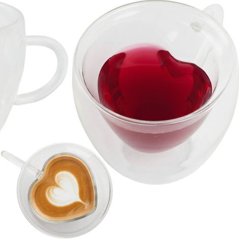 Herzförmiges Thermosglas, 240 ml, doppelwandig
