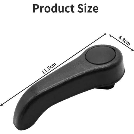 Bardusch-Poignées de réglage de siège avant noir pour Renault Clio 2 et Twingo 1 ABS durable Surface texturée anti-dérapante Installation facile - 7701470827 (1/4)