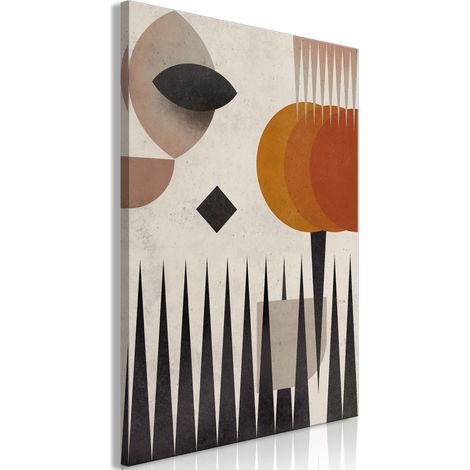 Tableau Soleil Derrière les Montagnes Vertical - (1/4)