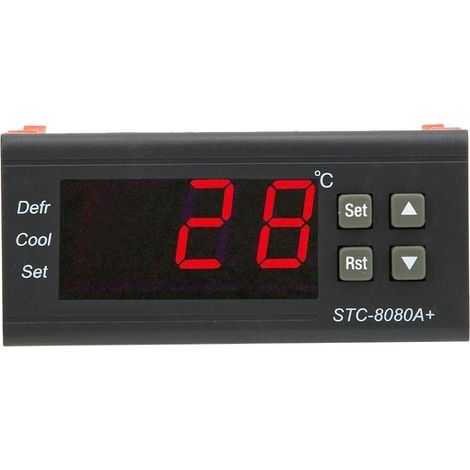 STC 8080A+ Digitaler Thermostat mit Abtaualarm und Temperaturregler für Kühlhäuser, Kühlwagen und andere Kälteanwendungen