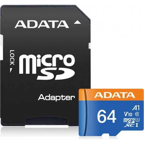 Carte microSDHC ADATA 64 Go, classe 10 UHS-I (1/5)