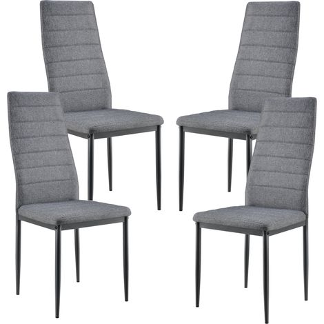 Esszimmerstuhl Lidköping 4er Set Grau en.casa