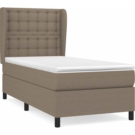 Maison Exclusive - Giroletto a Molle con Materasso Tortora 100x200 cm in Tessuto (1/5)