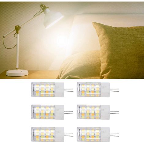 Ampoules G4 6-pack, 3W/5W/7W, 32LED/52LED/64LED, trois couleurs de lumière, pour suspensions, plafonniers, appliques murales, lampes de table, etc., vendues par lots de 6. G4 5W 52LED. (1/5)