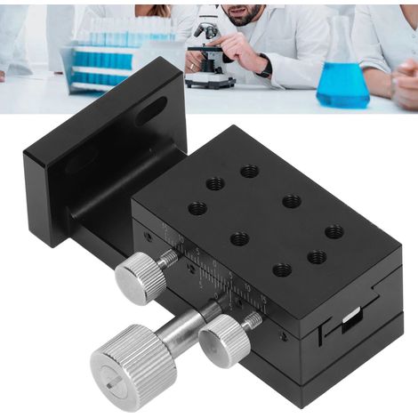Plateforme linéaire de précision manuelle à crémaillère et pignon pour axe Z avec graduations 50x30 mm (1/5)
