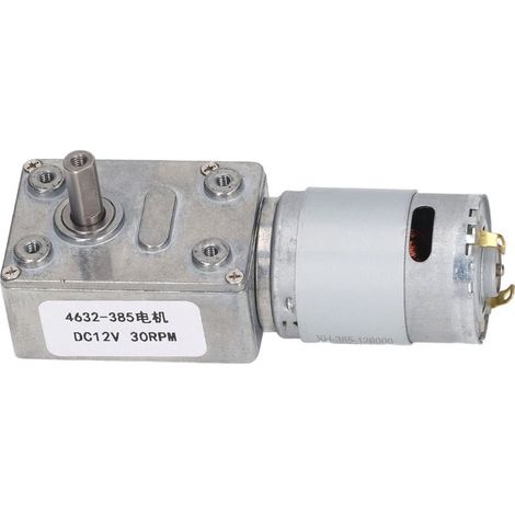 Moteur DC 12V à Réducteur à Engrenages pour Portail Coulissant, Fenêtre, Treuil - 30 RPM avec Frein Automatique (1/5)