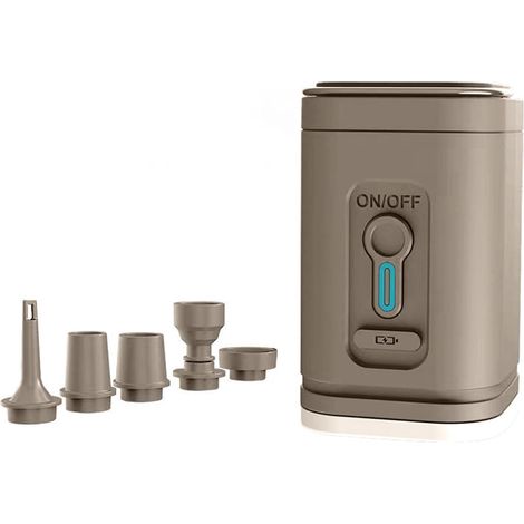Mini pompe à air électrique portable rechargeable Type-C, charge et dégonflage rapides, idéale pour le rangement des matelas flottants de piscine (1/5)